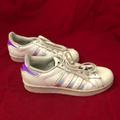 Adidas Shoes | Adidas Superstar Rainbow Holographic Ortholite Sneaker Tennis Shoes | Color: Purple/White | Size: 5