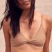 American Eagle Outfitters Swim | Aerie Twist Scoop Bikini Top And Twist High Cut Cheeky Bikini Bottom | Color: Tan | Size: S