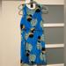 Anthropologie Dresses | Anthropologie Sariah Dress. Size 6. Beautiful Blue Floral Print. 100% Silk. | Color: Blue/Green | Size: 6