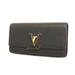 Louis Vuitton Accessories | Auth Louis Vuitton Taurillon Portofeuil Capsine M61248 Women's Long Wallet Noir | Color: Tan | Size: Os