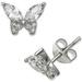Giani Bernini Jewelry | Giani Bernini Cubic Zirconia Butterfly Stud Earrings In Sterling Silver | Color: Silver | Size: Silver