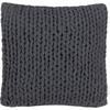 Dekokissen TOM TAILOR HOME "Knit", grau (dunkelgrau, anthrazit, grau, gemustert), B:40cm L:40cm, Baumwolle, Dekokissen_Sitzkissen_Kissenhüllen, mit gemütlichem groben Strickdessin, Kissenhülle ohne Füllung, 1 Stück