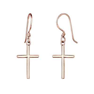 Elli - Kreuz Religion Kommunion Konfirmation 925 Silber Ohrringe 1 ct Damen