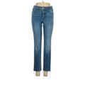 Old Navy Jeggings - Low Rise Straight Leg Boyfriend: Blue Bottoms - Women's Size 0 - Colored Wash