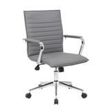 Boss Grey Vinyl Hospitality Chair - Boss Office Products B9533C-GY