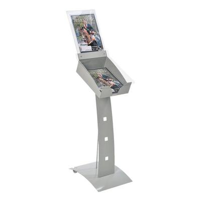 Boden-Prospektständer »Outdoor PLUS« DIN A4 silber, update displays, 112.5 cm