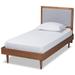 Tasha Mid-Century Modern Wood Platform Bed in Twin Size