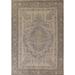 Distressed Tabriz Persian Vintage Area Rug Hand-knotted Wool Carpet - 9'8" x 12'2"