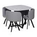 Del Mar 5-Piece Modern Compact Dining Table Set