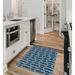 NAUTICAL KNOTS DARK BLUE Kitchen Mat By Becky Bailey