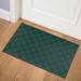 ART DECO TRIANGLES DARK GREEN Doormat By Becky Bailey