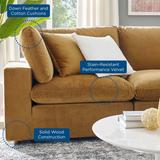 Commix Down Filled Overstuffed Velvet 6-Piece Sectional Sofa