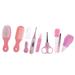 10 Pcs Portable Newborn Baby Grooming Tool Kits Baby Health Care Set Safety Cutter Nail Care Set for Baby Children (Pink)