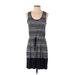 Olive and Oak Casual Dress Scoop Neck Sleeveless: Blue Color Block Dresses - Women's Size Small