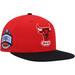 Men's Mitchell & Ness Red/Black Chicago Bulls Hardwood Classics Coast to Fitted Hat