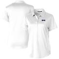 Women's Cutter & Buck White Philadelphia Eagles Americana Prospect Textured Stretch Polo