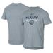 Men's Under Armour Gray Navy Midshipmen Volleyball Icon Raglan Performance T-Shirt