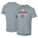 Men's Under Armour Gray Wisconsin Badgers Volleyball Icon Raglan Performance T-Shirt