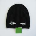 Kate Spade Accessories | Kate Spade New York Winking Beanie Winter Hat New Nwt | Color: Black/Cream | Size: Os