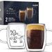 Disney Kitchen | Disney Mickey And Pluto 5.4oz Glass Cups Set. 2 | Color: White | Size: 5.4 Oz