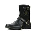 Daeful Men s Chukka Boots Motorcycle Casual Hiking Boot Racing Boots with Side Zipper for Men Black 8.5