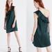 Madewell Dresses | Madewell Silk Mini Dress In Dark Green With Polka Dot | Color: Green | Size: 00