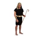 Carnival Toys Black pharaoh costume, for man (one size: M/L) in bag w/hook.