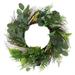 Pure Garden 22-Inch Artificial Sweet Anne Eucalyptus Wreath for Home DÃ©cor