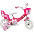Mattel Babys (Mädchen) 22179 Fahrrad, Rosa/Weiß, 12"