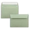 150 x Envelopes Eucalyptus Green DIN C6 Format 11.4 x 16.2 cm Self-Adhesive Envelopes without Window Christmas Greeting Cards and Invitations for A6 and A4 Paper