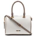 Calvin Klein Women's Ashley Mini Bag Crossbody, Cherub White Pearlized Patent, One Size