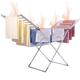 QCLUEU Electric Heated Clothes Airer, Foldable Electric Drying Racks with 20 Heated Tubes, Home Heating Dry Racks with Winged, Foldable Standing Dry, Easy Storage