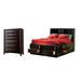 CDecor Home Furnishings Entrepreneur Cappuccino 2-Piece Bedroom Set w/ Chest Wood in Black/Brown/Green | 56 H x 63 W x 92.25 D in | Wayfair