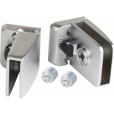 Glastürscharnier Square Set, Glas 4-6 mm 43x30 mm, Zink verchromt matt Image