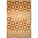 Brown/Orange 72 x 0.63 in Indoor Area Rug - Latitude Run® Geometric Hand-Knotted Wool Orange/Brown Area Rug Wool | 72 W x 0.63 D in | Wayfair
