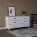 Grain Wood Furniture Loft 6 Drawer 61.5" W Double Dresser Wood in White | 31 H x 61.5 W x 19.25 D in | Wayfair CLF0503