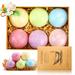 Cheers.US 6Pcs Bath Bombs Gift Set Essential Oil Scented Bubble Bath Salts Bombs Bath Bombs Fizzies Handmade Bath Bombs Bubble Birthday Gifts for Women Kids