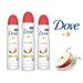 Dove Women Apple White Tea Alcohol Free Antiperspirant Spray 150ml (5.07) Pack of 3