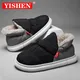 YISHEN-Chaussons de neige chauds en peluche unisexe chaussures d'hiver en coton pour hommes