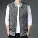 Pull en tricot à col montant pour hommes cardigan optique gilets gilet mode masculine nouveau