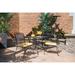 Kettler USA Henley Outdoor 4- Person Dining Set w/ 48" Round Table Metal in Blue/Gray | 48 W in | Wayfair C6701-0200K1
