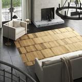 Brown/Gray 102 x 0.25 in Area Rug - Loloi Rugs Hermitage Geometric Hand-Knotted Ash/Brown Area Rug Silk/Wool | 102 W x 0.25 D in | Wayfair