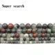 Perles rondes en pierre de sang naturelle africaine de grande qualité grosses boules cordon de 15