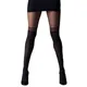 Porte-jarretelles noir pour femmes faux collants sexy porte-jarretelles au-dessus du genou