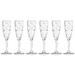 Majestic Crystal Toasting Flute Glass -Champagne - Flutes - Set Of 6 Flute Crystal Glasses - Wedding Toasting Flutes - Designed - 5.4 Oz - By Majestic Gifts Inc. | Wayfair