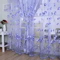 Rideaux modernes en tulle violet pour salon chambre d'enfant porte cuisine fenêtre 200x100 cm