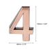 Self Adhesive House Number ABS Plastic Number Brushed - Bronze Tone