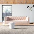 Safavieh Couture Florentino 80" Tuxedo Arm Sofa Polyester in Pink | 29.5 H x 80 W x 33 D in | Wayfair SFV4506B