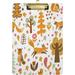 FMSHPON Autumn Owl Squirrel Bird Forest Leaves Clipboard Hardboard Wood Nursing Clip Board and Pull for Standard A4 Letter 13x9 inches