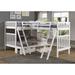 Alcott Hill® Ratcliff Twin Over Full L-Shaped Bunk Bed w/ Third Bunk Extension & Underbed Storage Wood in White | 65 H x 78 W x 118 D in | Wayfair